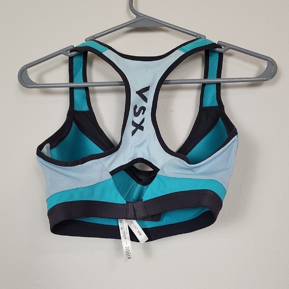VSX Teal and Black Sports Bra - Picture 3 of 7